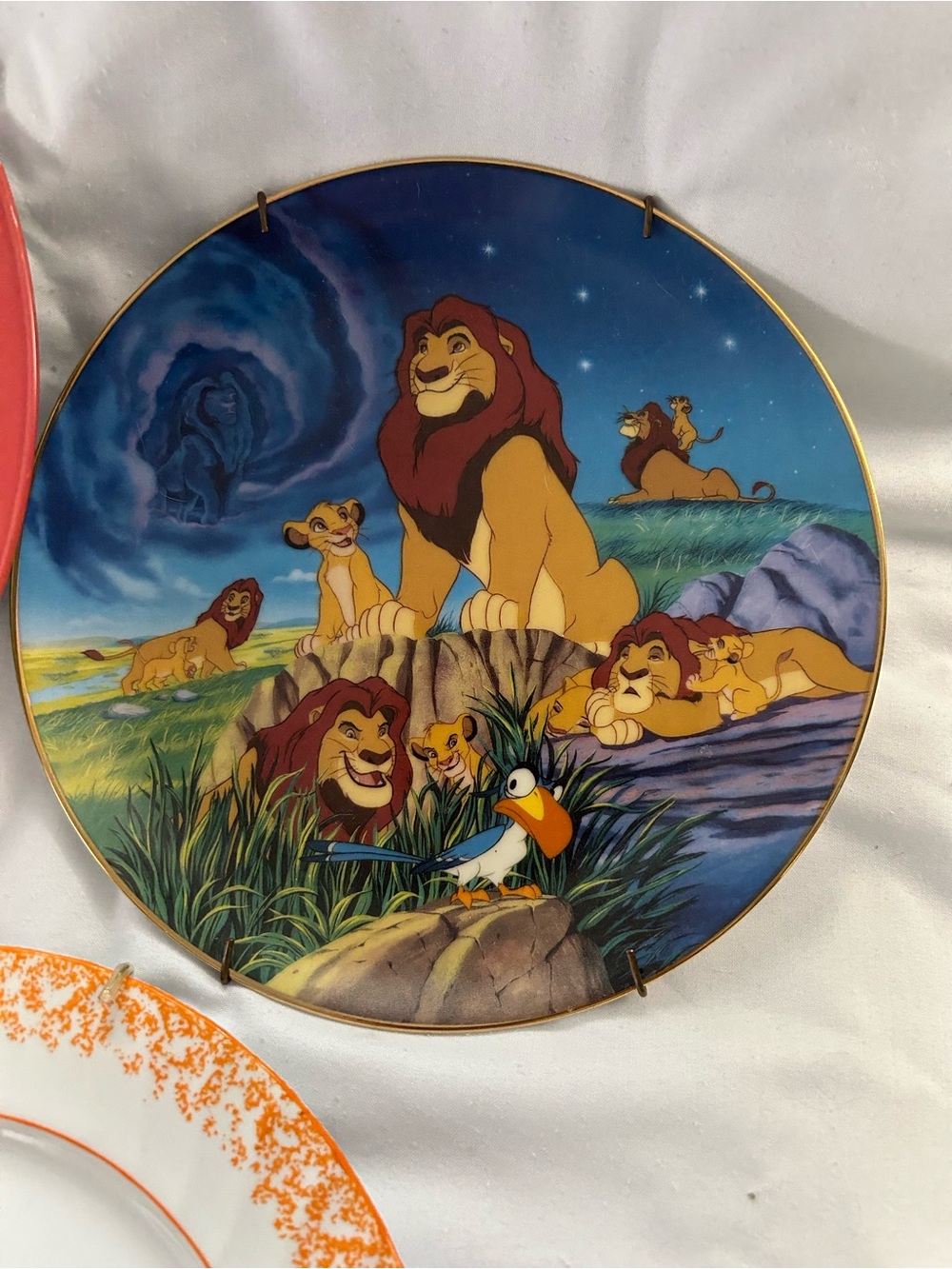 Disney Florida Map Decorative Plate - Orange Bird and Lion King Collective Plate - Picture 2 of 7